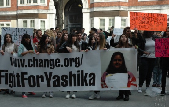 Enfield students protest to support Yashika