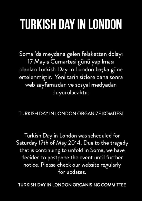 Londra’da etkinlikler iptal edildi