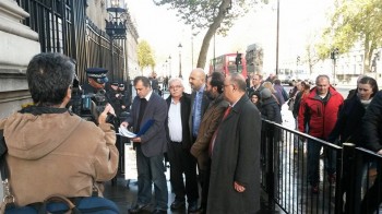 Alevis present Downing Street petition