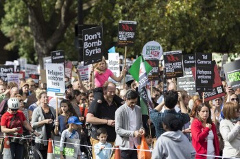 Britain Marches for Syria “ Welcome Refugees Here”