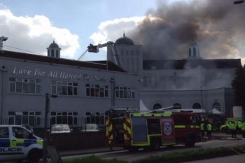 Baitul Futuh Mosque Caught in Blaze