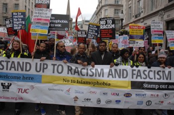 Stand Up To Racism National Demonstration in Oxford Circus