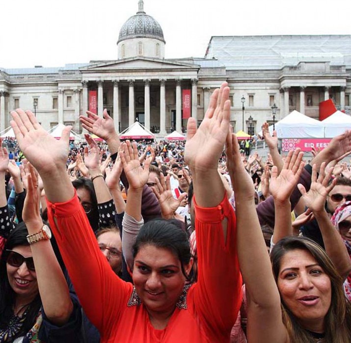 Eid was celebrated in central London with references to Istanbul