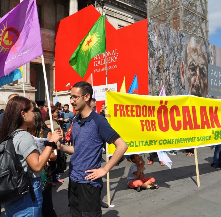 A protest in London for Abdullah Öcalan’s freedom