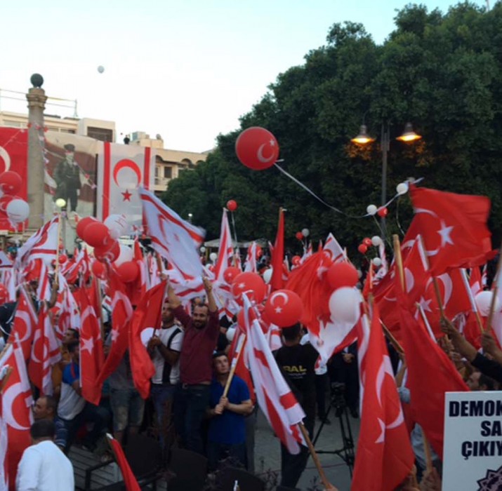 Lefkoşa’da ‘Demokrasiye Destek Mitingi’ yapıldı