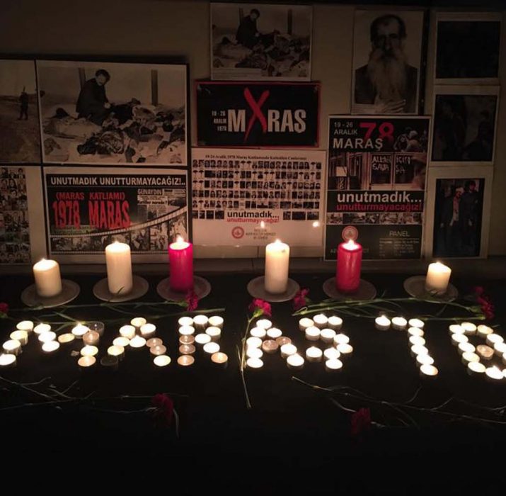 A commemoration was held for the 38th anniversary of the massacre in Maras