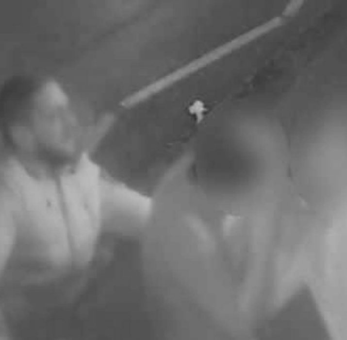 Thugs caught stabbing men in the head outside bar