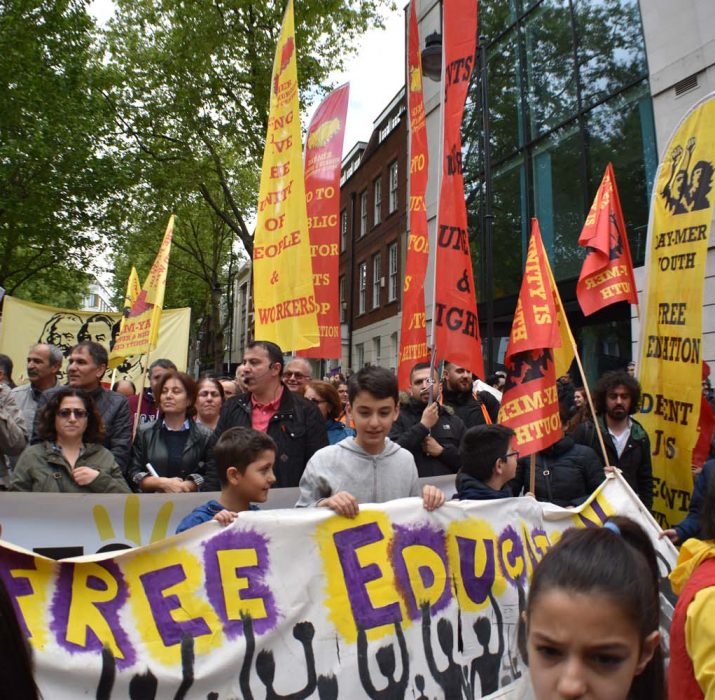 Turkish and Kurdish communities marched on Workers’ Day