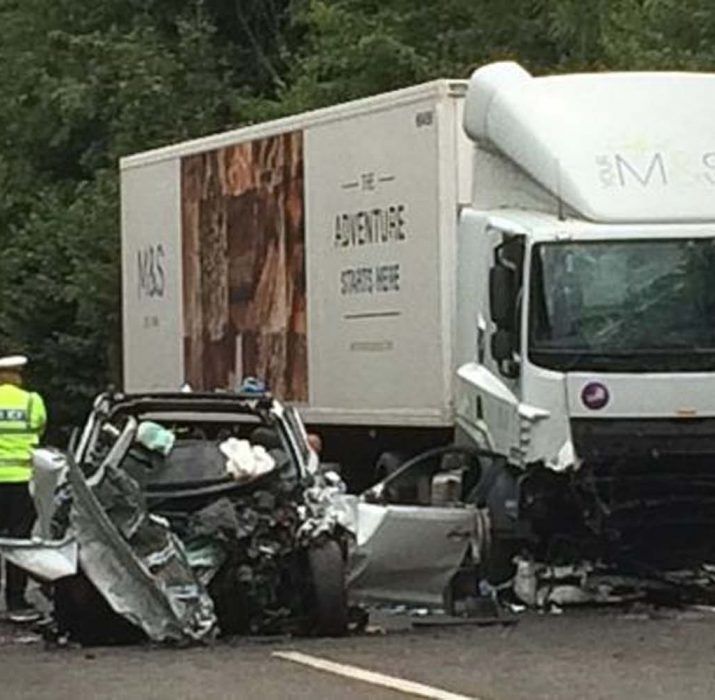 Man sees crash that kills wife and step-children in Devon