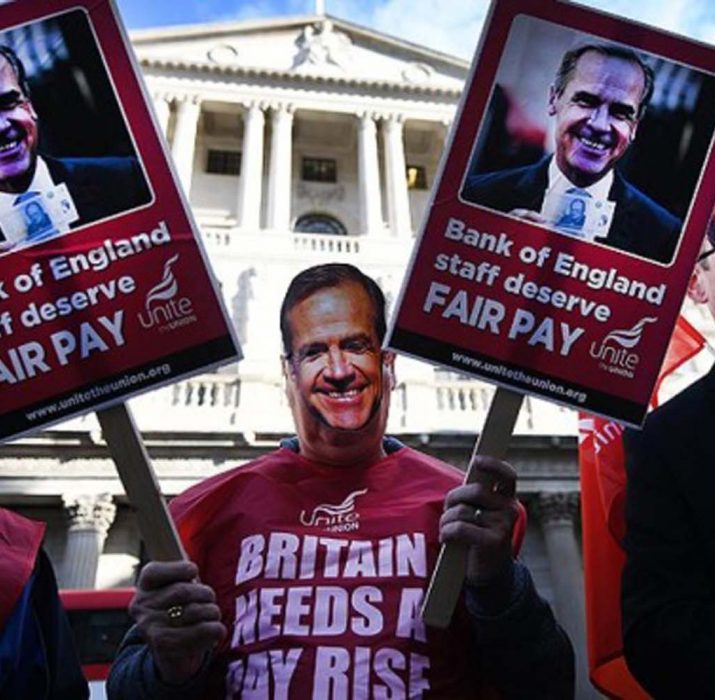 İngiltere Merkez Bankası çalışanları üç günlük greve başladı