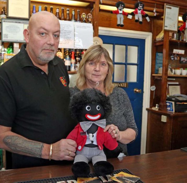 Pub owner rejects removing Golliwog dolls despite racist claims