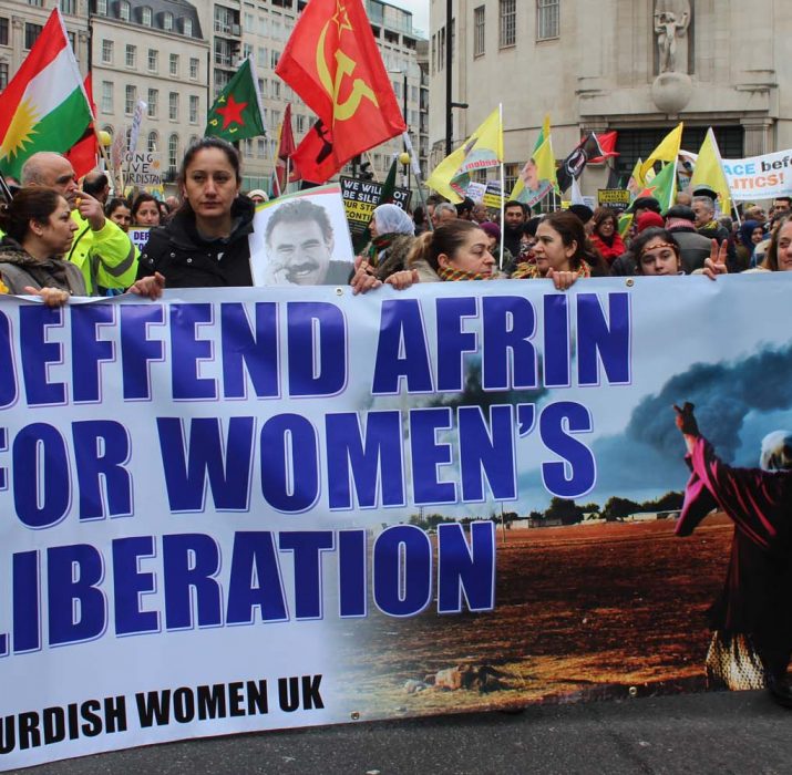 London protested the operation in Afrin