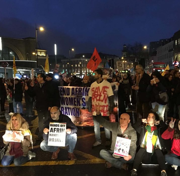 İngiltere’de Afrin protestoları devam ediyor