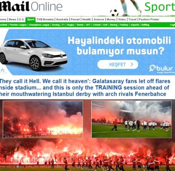 Galatasaray antrenmanı İngiliz basınında