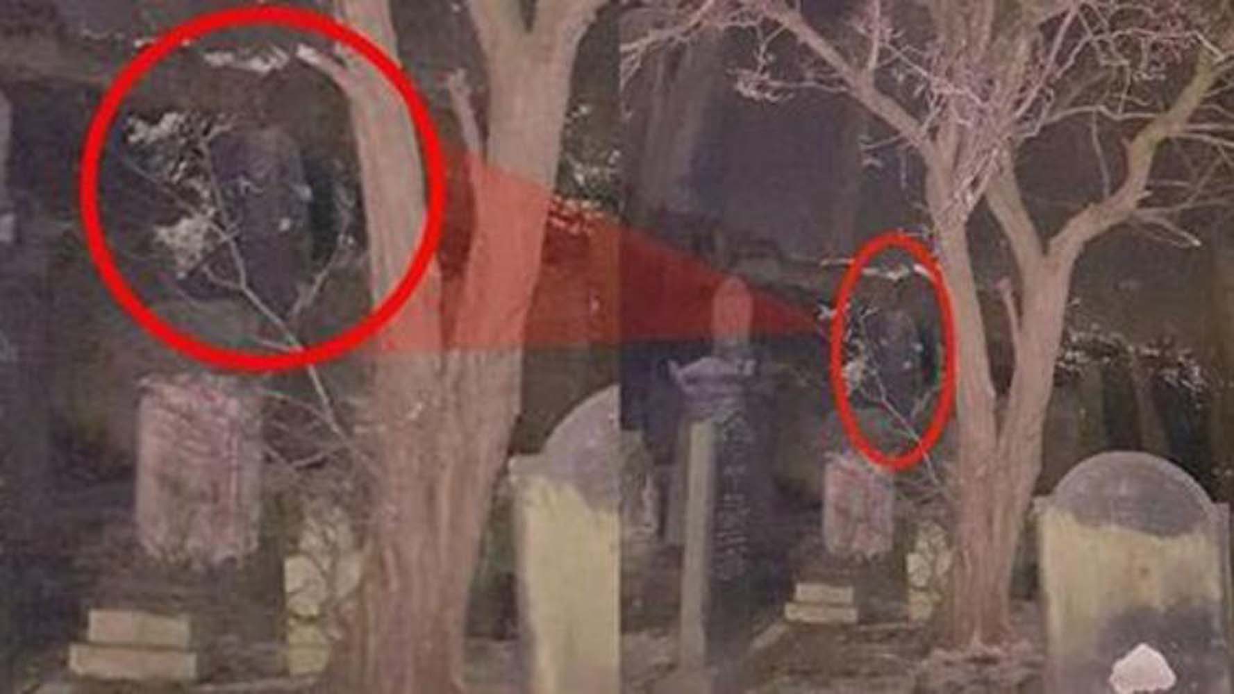 Реальные призраки на кладбище