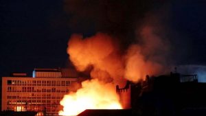 İskoç üniversitesinde korkutan yangın