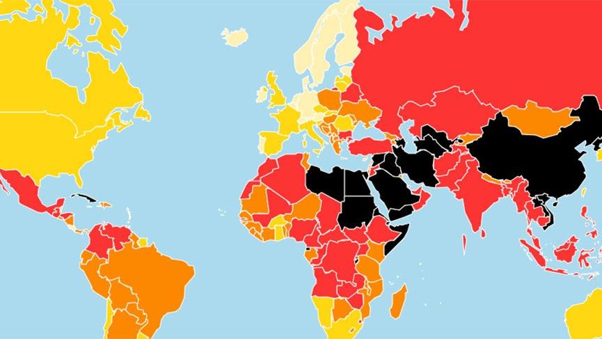Dünya basın özgürlüğü endeksi açıklandı Türkiye 157. sırada