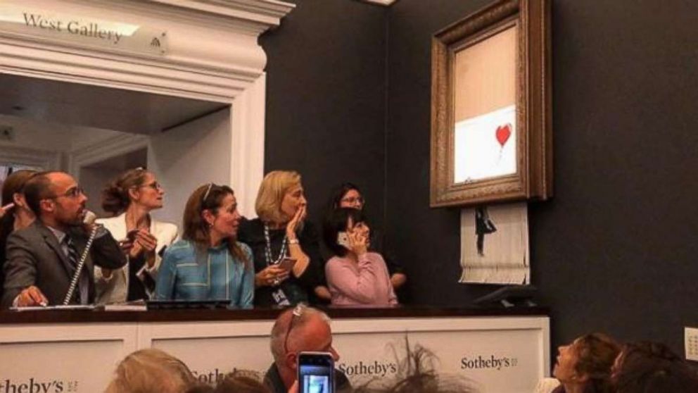 Banksy artwork self-destructs after sold for £1 million
