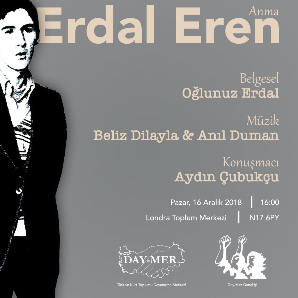 Day-Mer will commemorate Erdal Eren