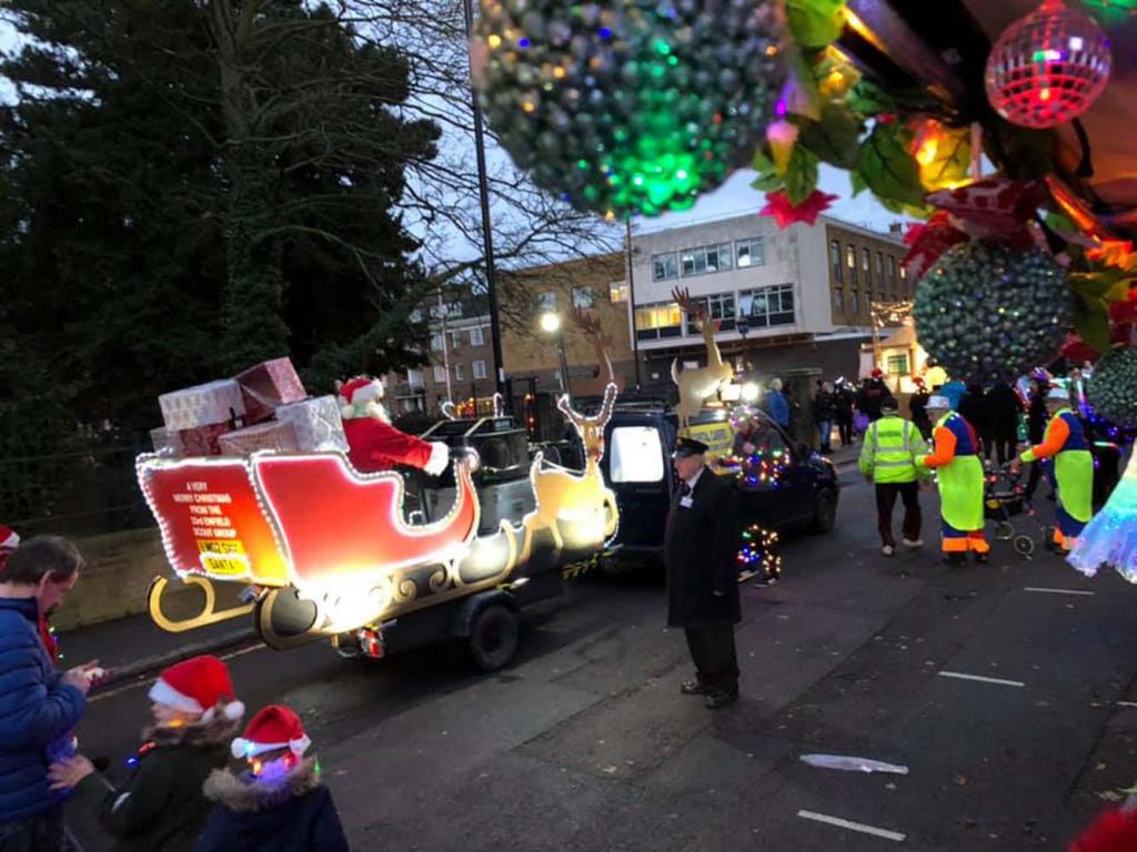 Hundreds gather for Enfield Christmas parade of lights