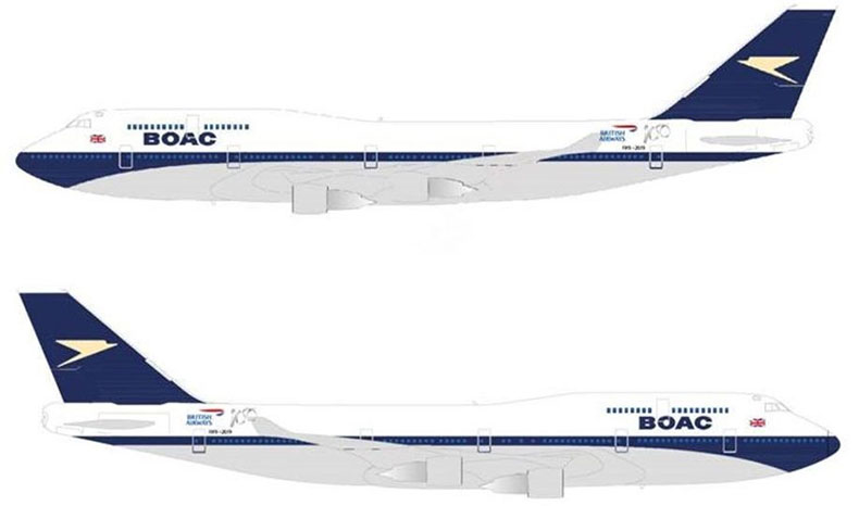 British Airways’ten 100’üncü yıla özel ‘BOAC’ boyaması