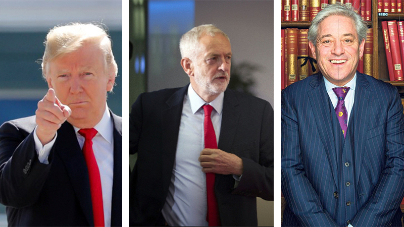 Britanya’da ana muhalefet lideri Corbyn ve Avam Kamarası Başkanı Bercow’dan Trump’a boykot