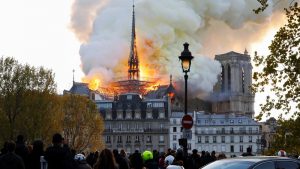 Paris’in ünlü Notre Dame Katedrali’nde yangın!
