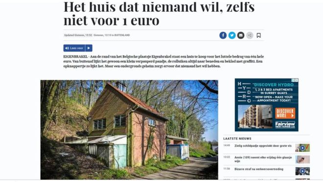 Belçika’da 1 Euro’ya bile satılamayan müstakil ev