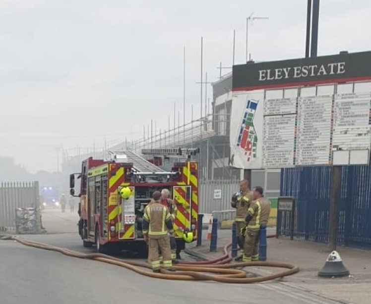 Firefighters tackled blazing fire at a Edmonton recycling centre
