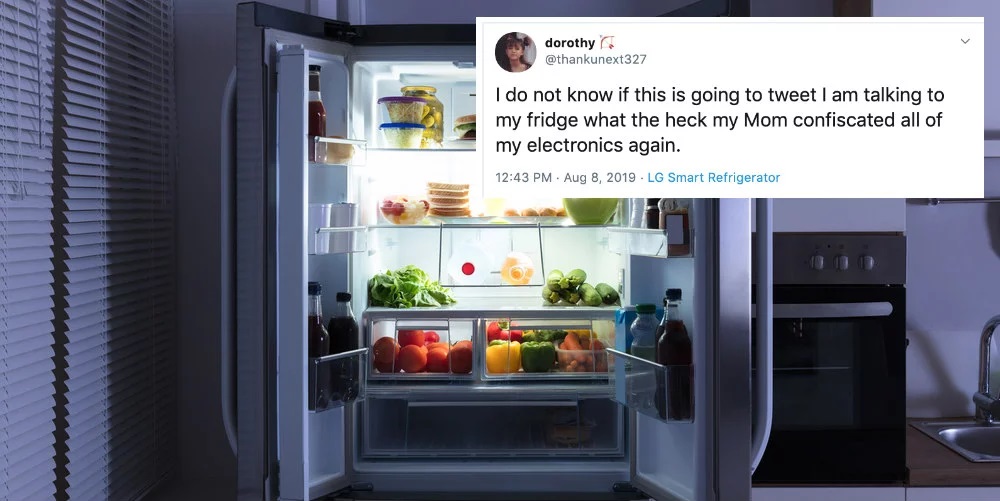 Annesi telefonuna el koydu, akıllı buzdolabından Twitter mesajı gönderdi