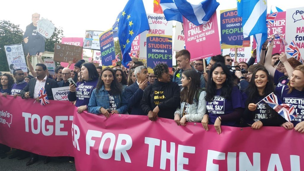 Tens of thousands march for People’s Vote as MPs prepare to vote