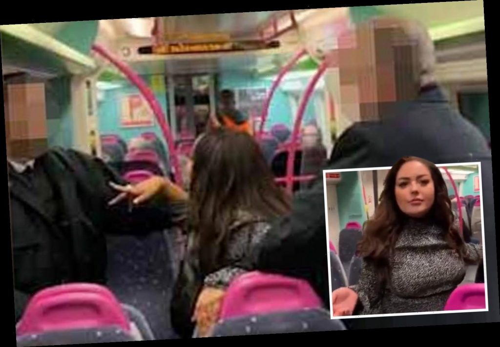 Trende erkek yolcuları taciz eden kadın gözaltına alındı