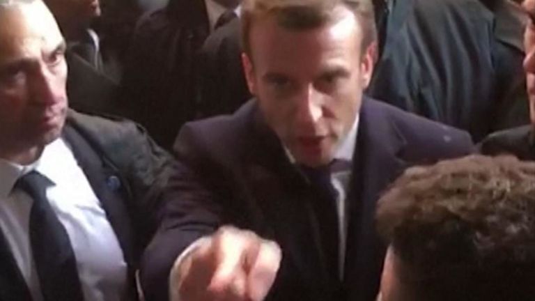 Fransa Cumhurbaşkanı Macron, İsrail polisi ile tartıştı