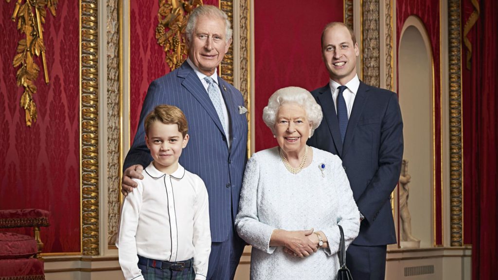 The Queen and her three heirs