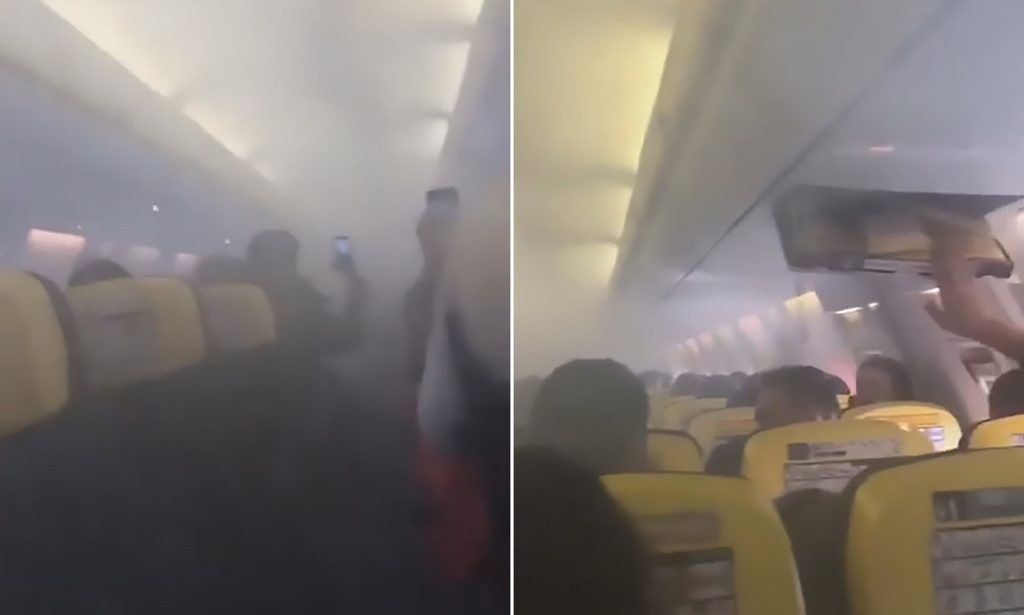 Londra’ya gelen yolcu uçağında korku dolu anlar