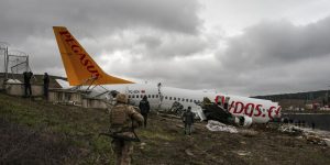 179 injured and 3 dead after Pegasus Airlines flight skidded off runway