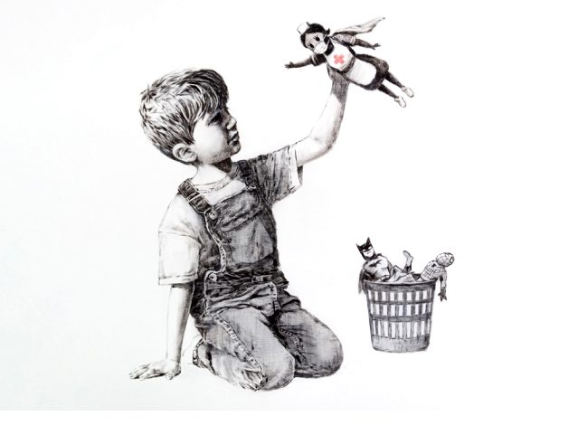 Banksy’den hemşireler için “süper kahraman” eseri