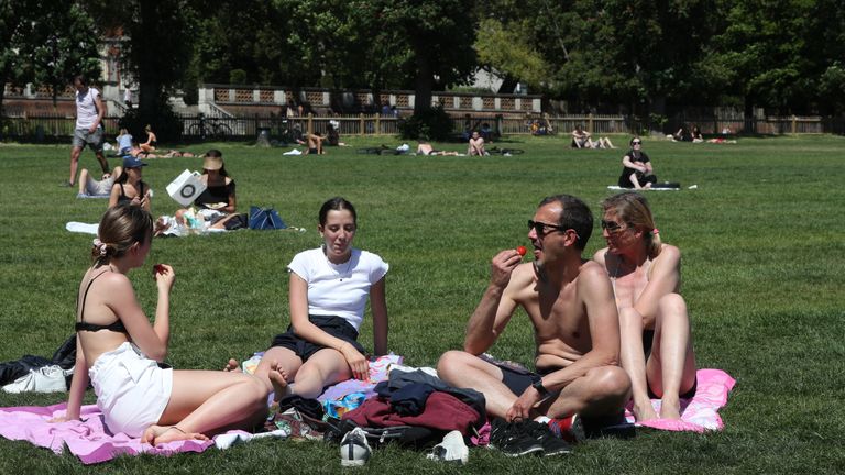 Britain records its hottest day of the year as temperature hits 27C