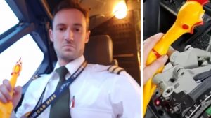 İrlanda’da uçağın gaz kolunu oyuncak tavukla çalıştıran pilotlara soruşturma