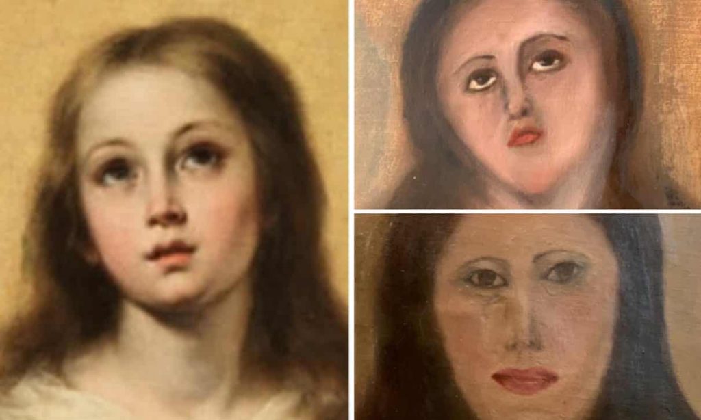 17. yüzyıldan kalma Meryem Ana tablosu tanınmayacak hale getirildi