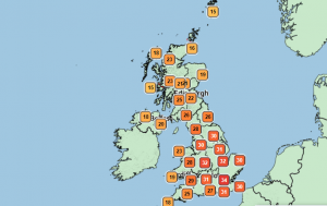 Hottest day of the year recorded as the UK hits 36C
