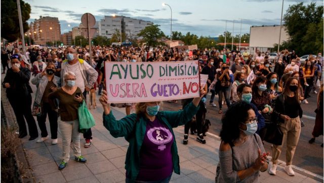 Madrid’de yüz binlerce kişiye ‘Zorunlu ihtiyaçlar dışında sokağa çıkmayın’ çağrısı