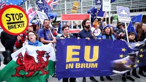 Brüksel’de Brexit karşıtı gösteri