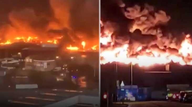 İngiltere’de go-kart pistinde dev yangın