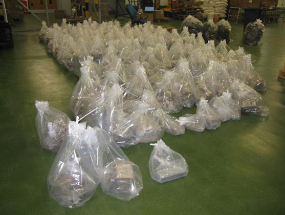 £100 million of cocaine hidden in banana pulp seized