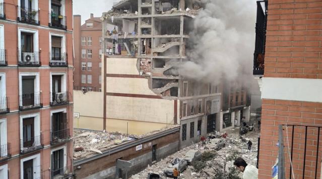 İspanya’nın başkenti Madrid’in merkezinde şiddetli bir patlama meydana geldi