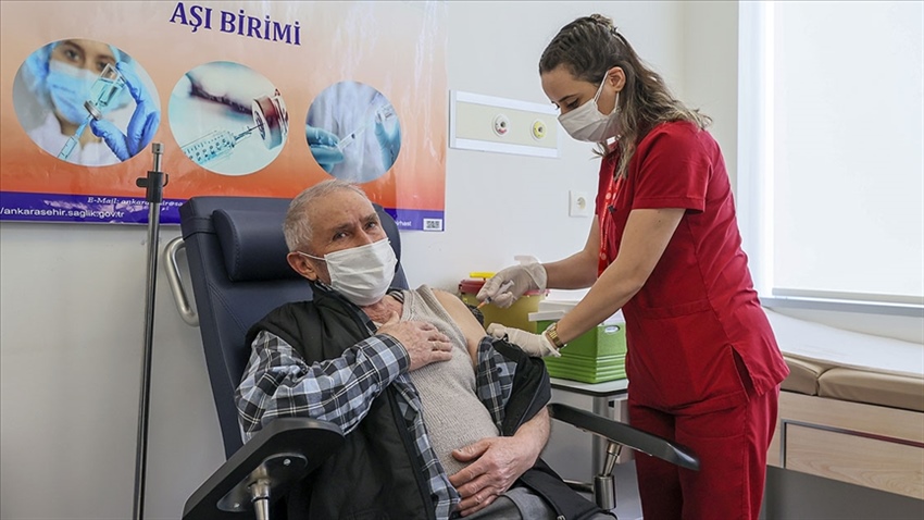 Türkiye’de kovid-19 aşısı  yaptiranlarin sayısı 2 milyonu geçti