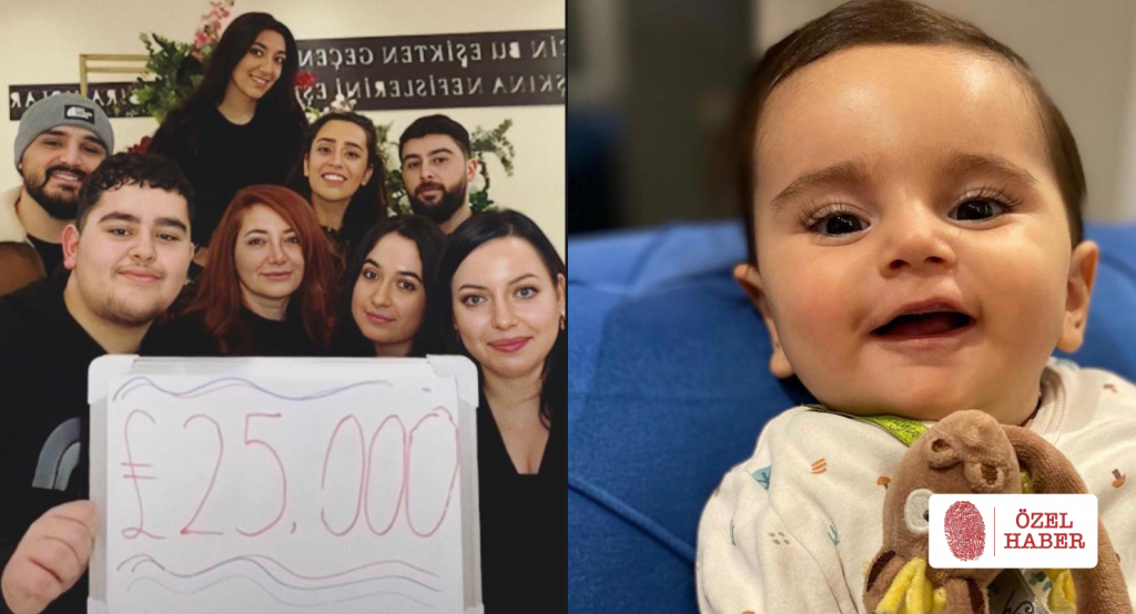 Londralı gençler SMA hastası Roza bebek için yaklaşık 50 bin pound topladı