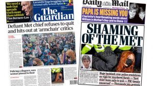 Everard cinayeti: İngiltere basınında, anma etkinliğine polis müdahalesi manşetlerde: ‘Utanç verici’