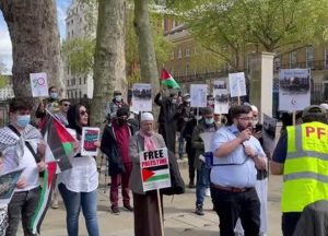 İngiltere’de Filistinliler’e destek protestosu